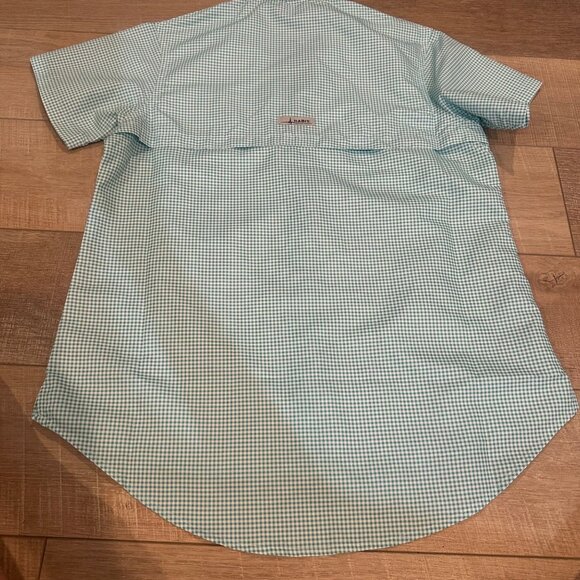 HABIT OUTDOORS WOMENS MEDIUM TURQUOISE PLAID MEDIUM BUTTON SHIRT NEW - Picture 11 of 13